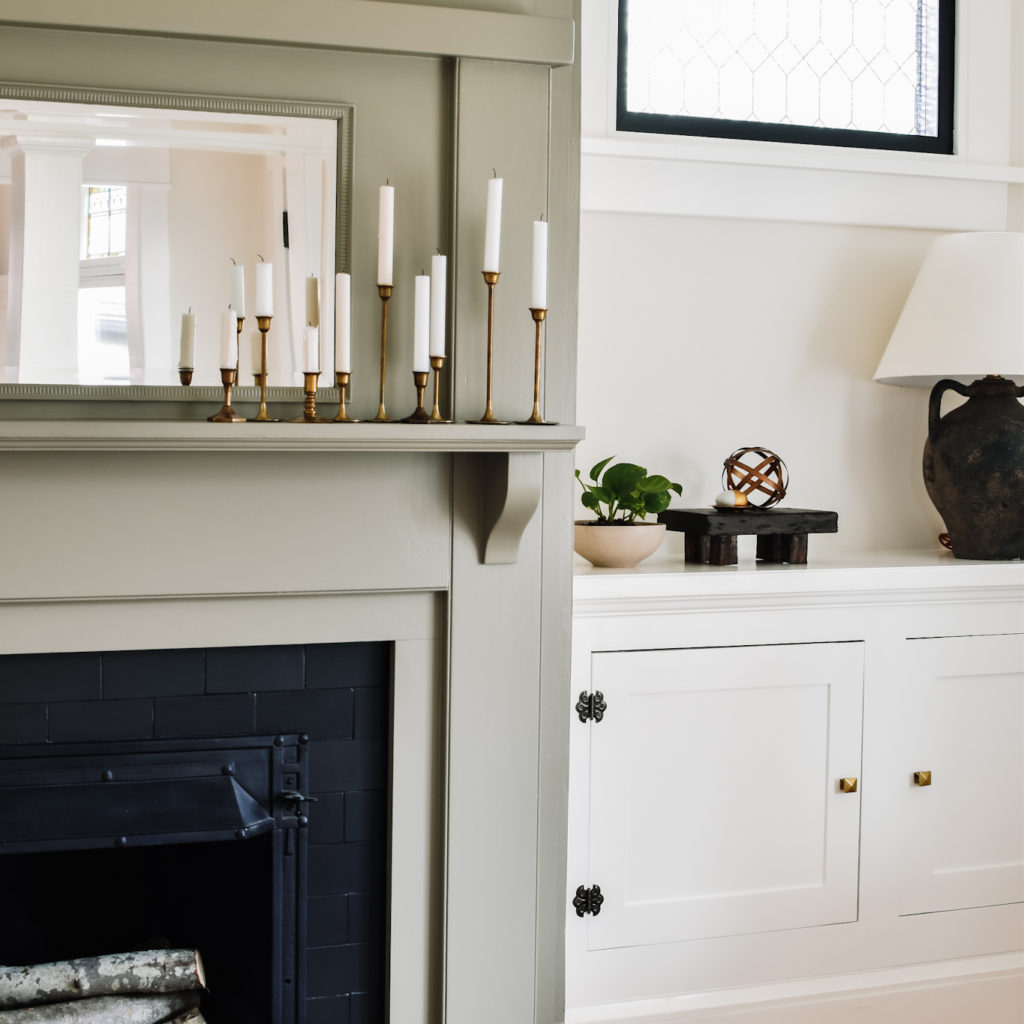 painted fireplace, fireplace makeover, diy cabinets, diy cabinetry
