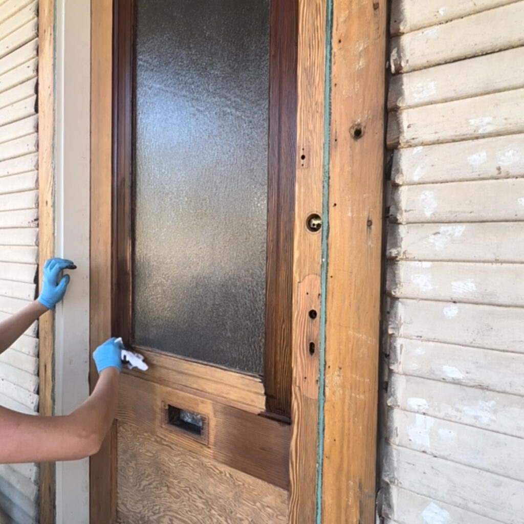 How to apply gel stain to a wood front door