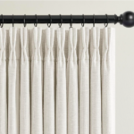 blackout curtain panels in linen fabric