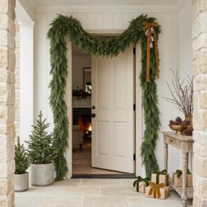 Extra-long realistic Christmas garland for staircases and large spaces