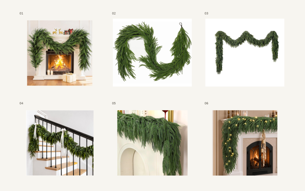 Best realistic Christmas garlands on Amazon including cedar and Norfolk pine styles