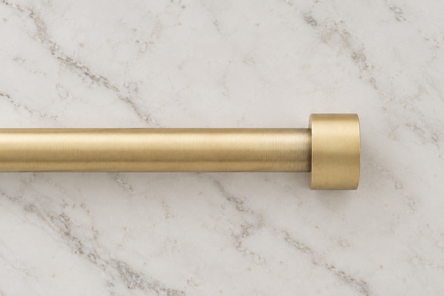 brass curtain rod close up